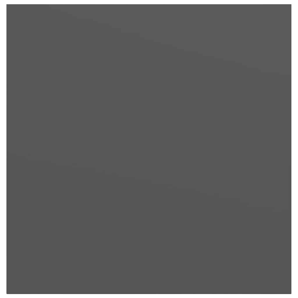 Schweberegale 4 Stk. Hochglanz-Grau 23x23,5x3,8 cm MDF