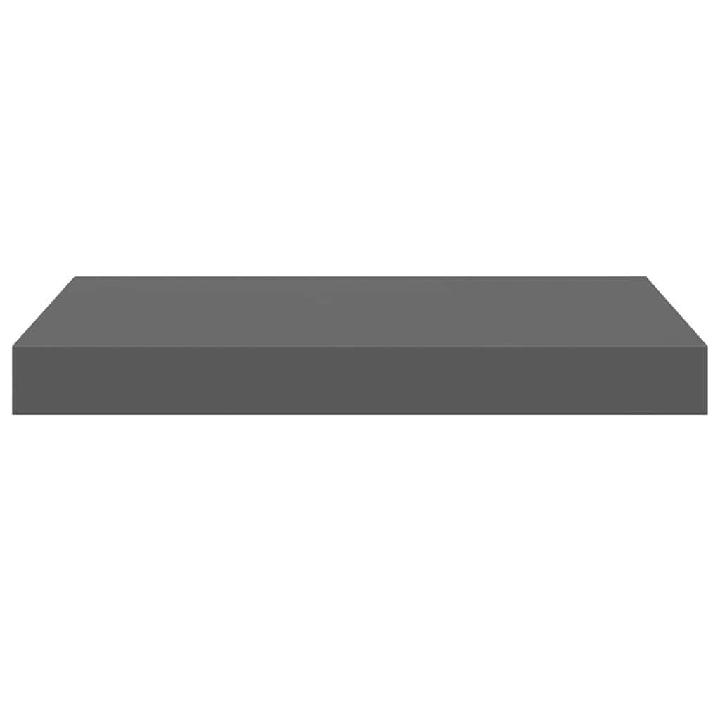 Schweberegale 4 Stk. Hochglanz-Grau 40x23x3,8 cm MDF
