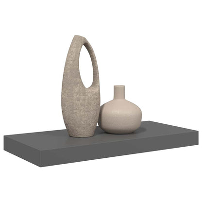 Schweberegal Hochglanz-Grau 50x23,5x3,8 cm MDF