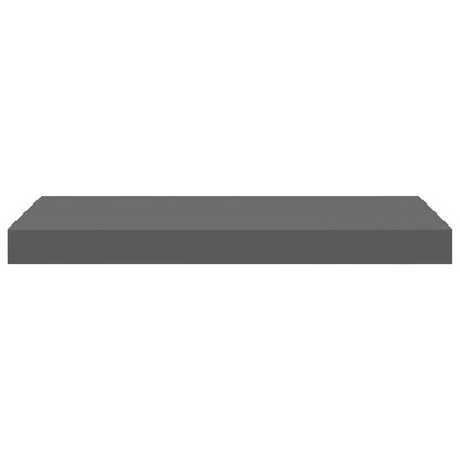 Schweberegal Hochglanz-Grau 50x23,5x3,8 cm MDF