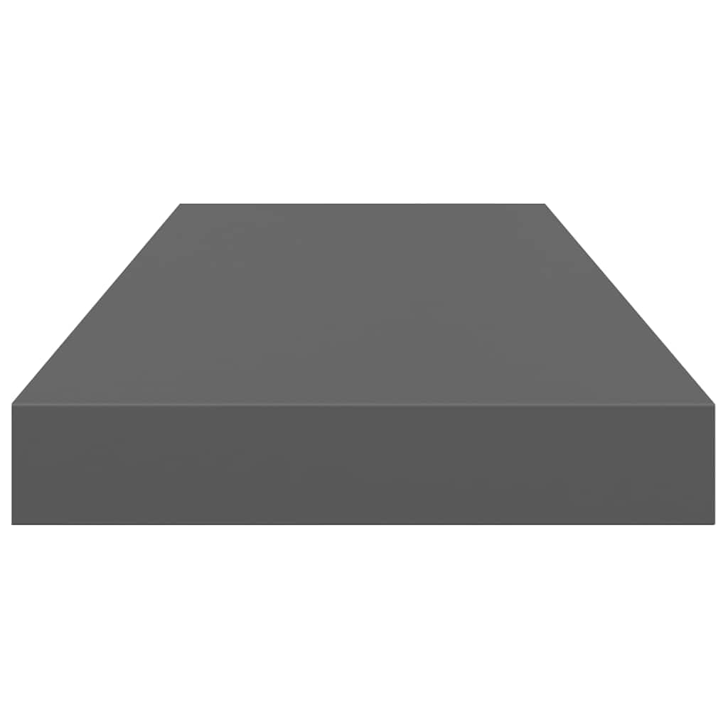 Schweberegal Hochglanz-Grau 60x23,5x3,8 cm MDF