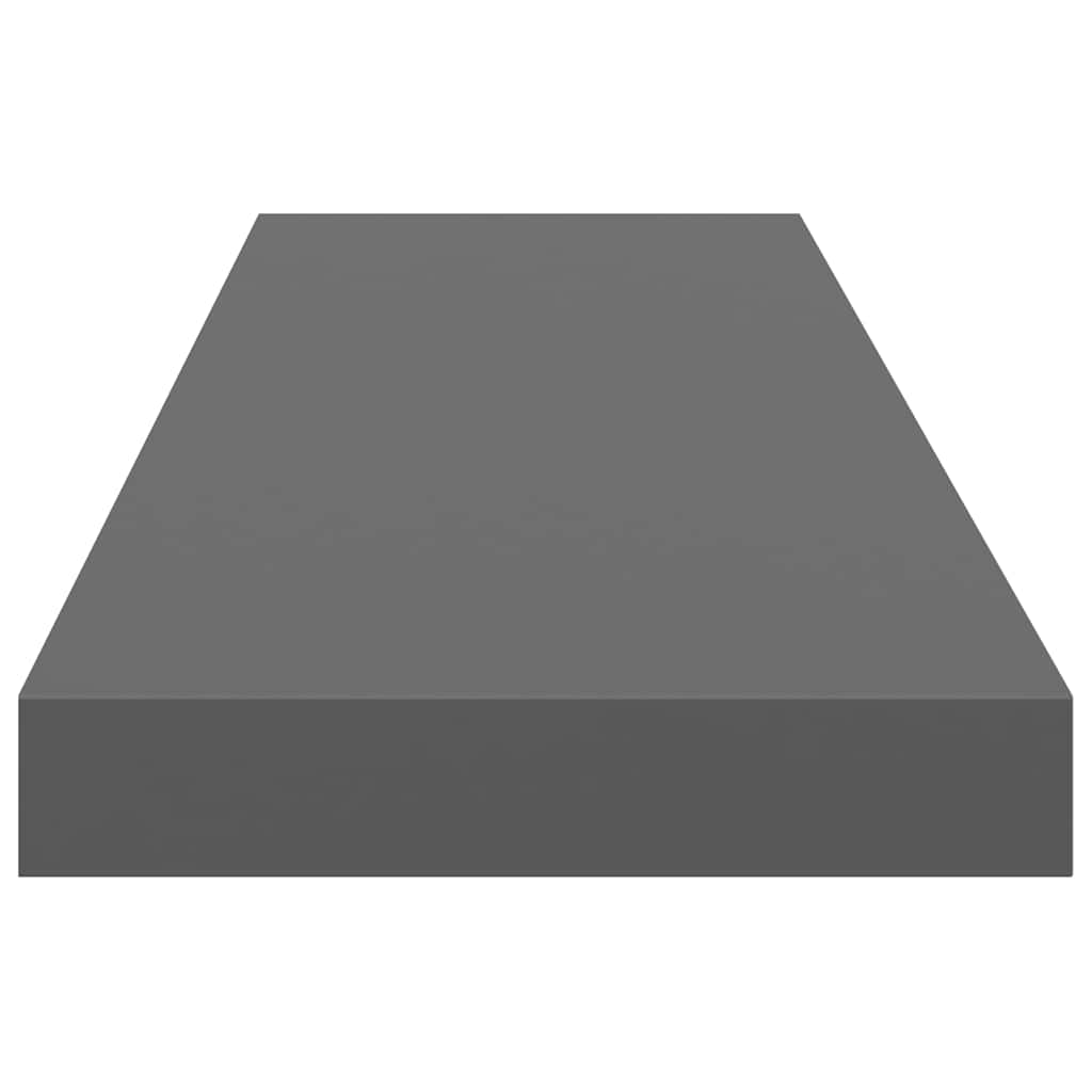 Schweberegale 4 Stk. Hochglanz-Grau 90x23,5x3,8 cm MDF