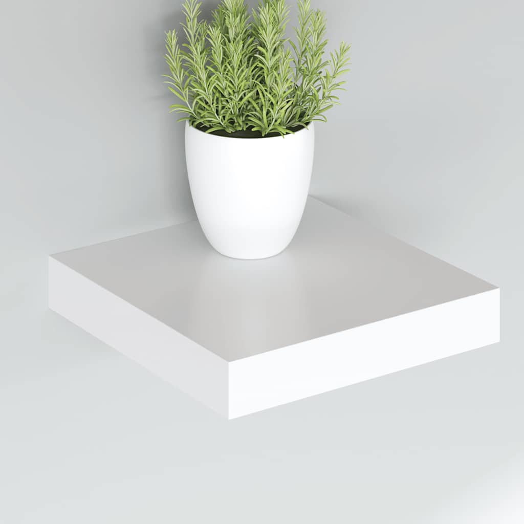 Schweberegale 4 Stk. Weiß 23x23,5x3,8 cm MDF