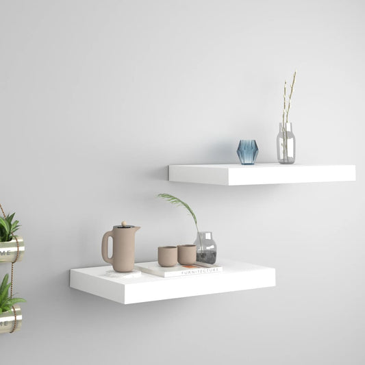 Étagères flottantes, lot de 2, blanc, 40 x 23 x 3,8 cm, MDF