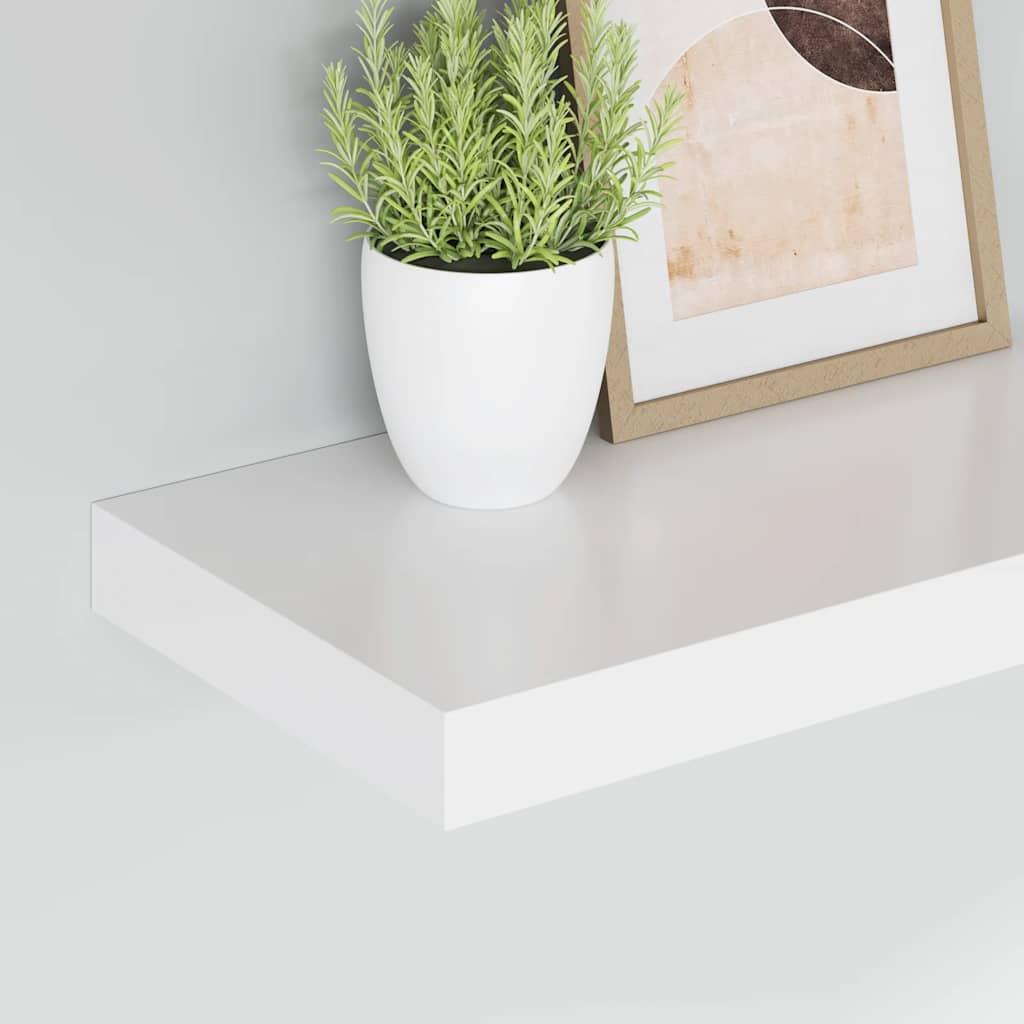 Schweberegale 4 Stk. Weiß 40x23x3,8 cm MDF