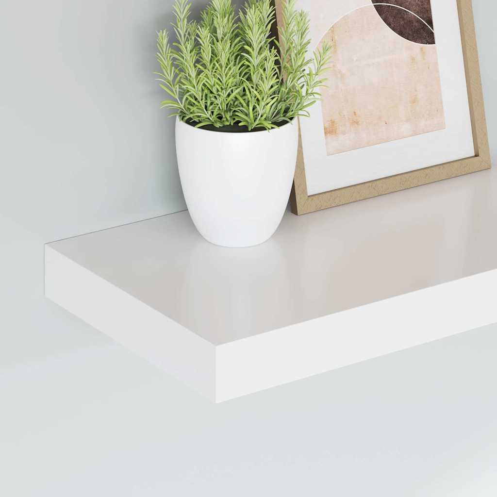 Schweberegale 4 Stk. Weiß 40x23,5x3,8 cm MDF
