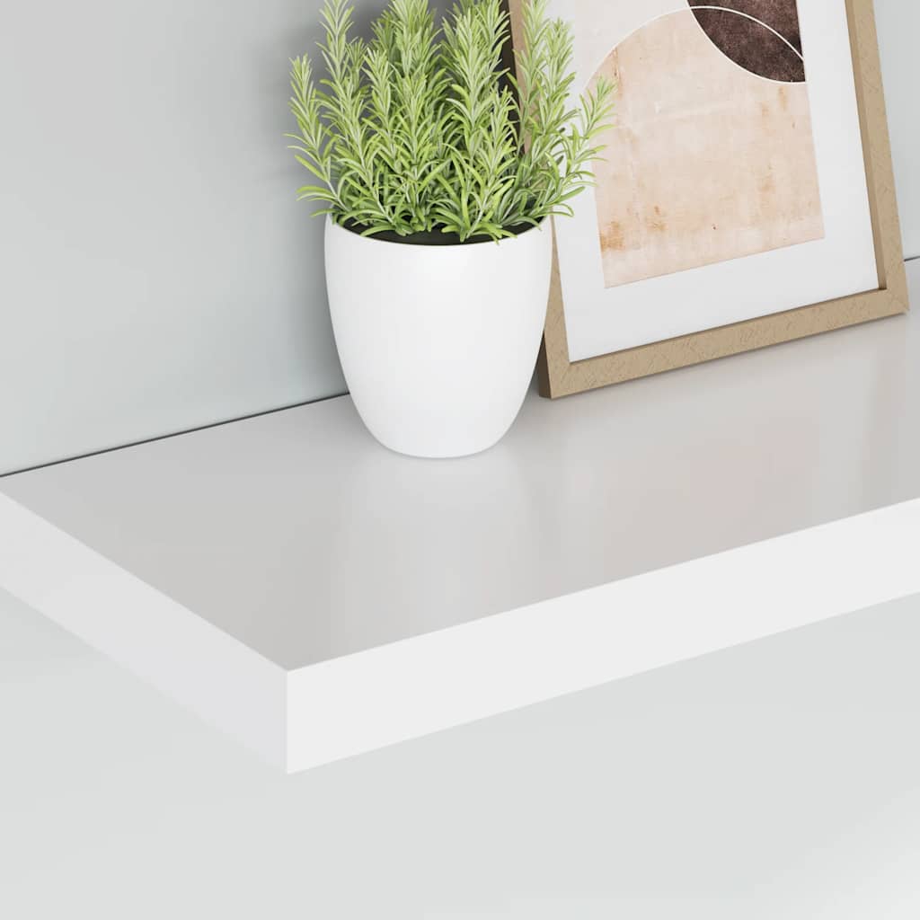 Schwebende Wandregale 4 Stk. Weiß 50x23x3,8cm MDF