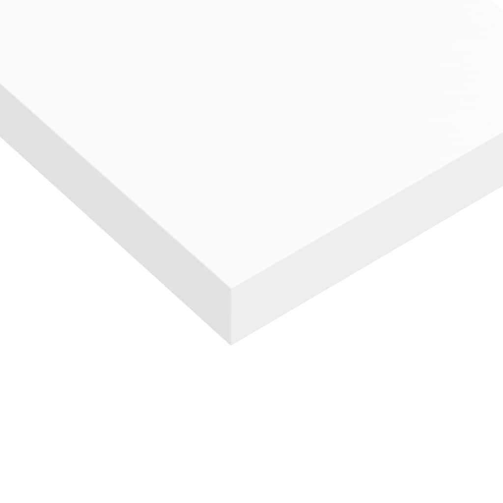 Schwebende Wandregale 2 Stk. Weiß 60x23,5x3,8cm MDF