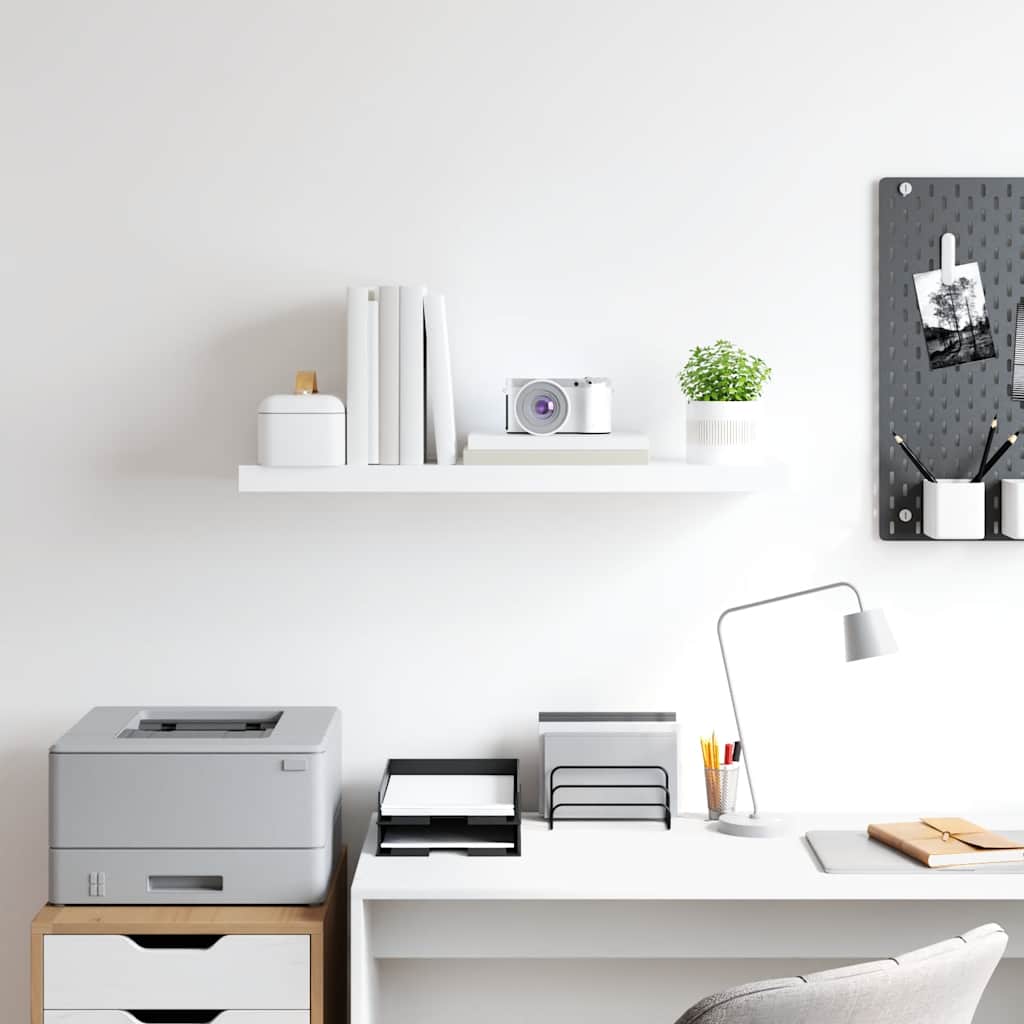 Schweberegal Weiß 80x23,5x3,8 cm MDF