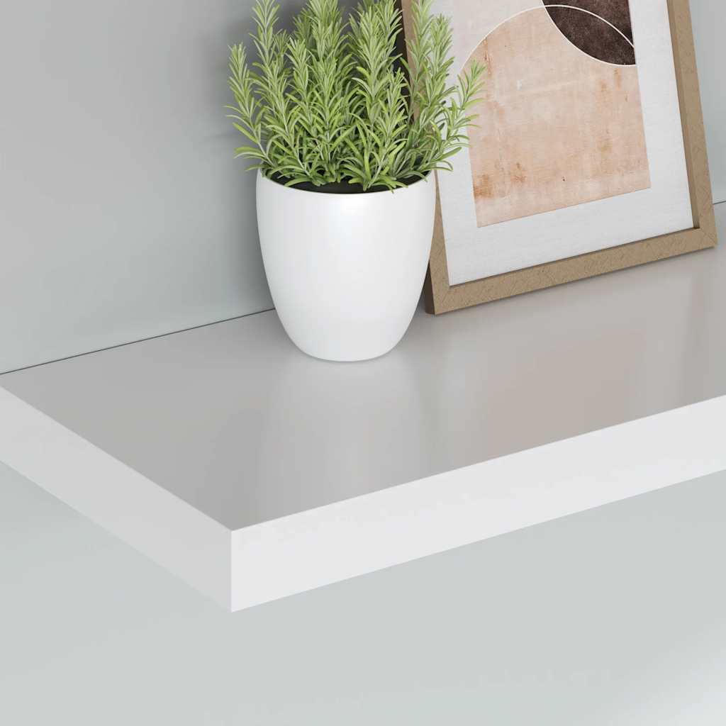 Schweberegal Weiß 80x23,5x3,8 cm MDF