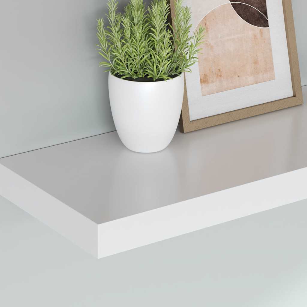 Schweberegale 4 Stk. Weiß 80x23,5x3,8 cm MDF