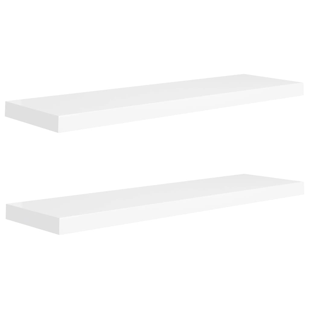Étagères flottantes, lot de 2, blanc, 90 x 23,5 x 3,8 cm, MDF