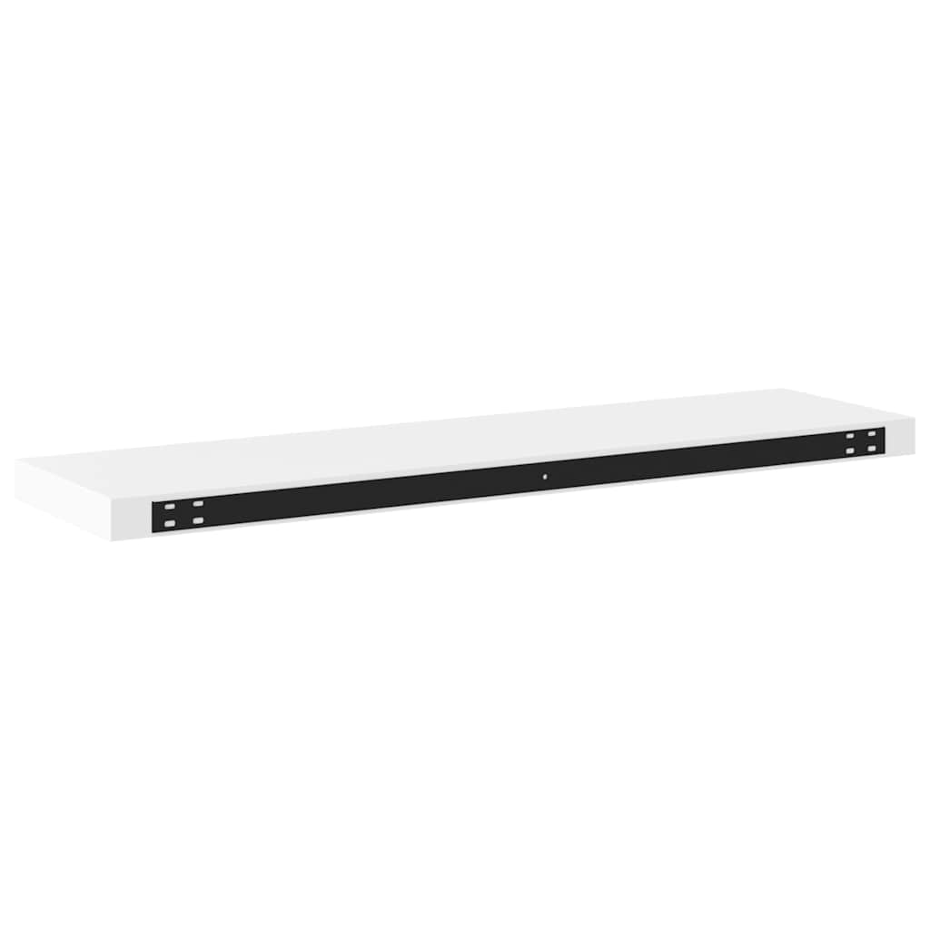 Schweberegale 2 Stk. Weiß 90x23,5x3,8 cm MDF