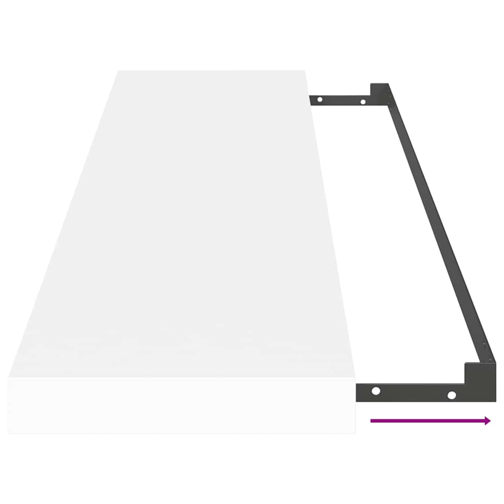 Schweberegale 4 Stk. Weiß 90x23,5x3,8 cm MDF