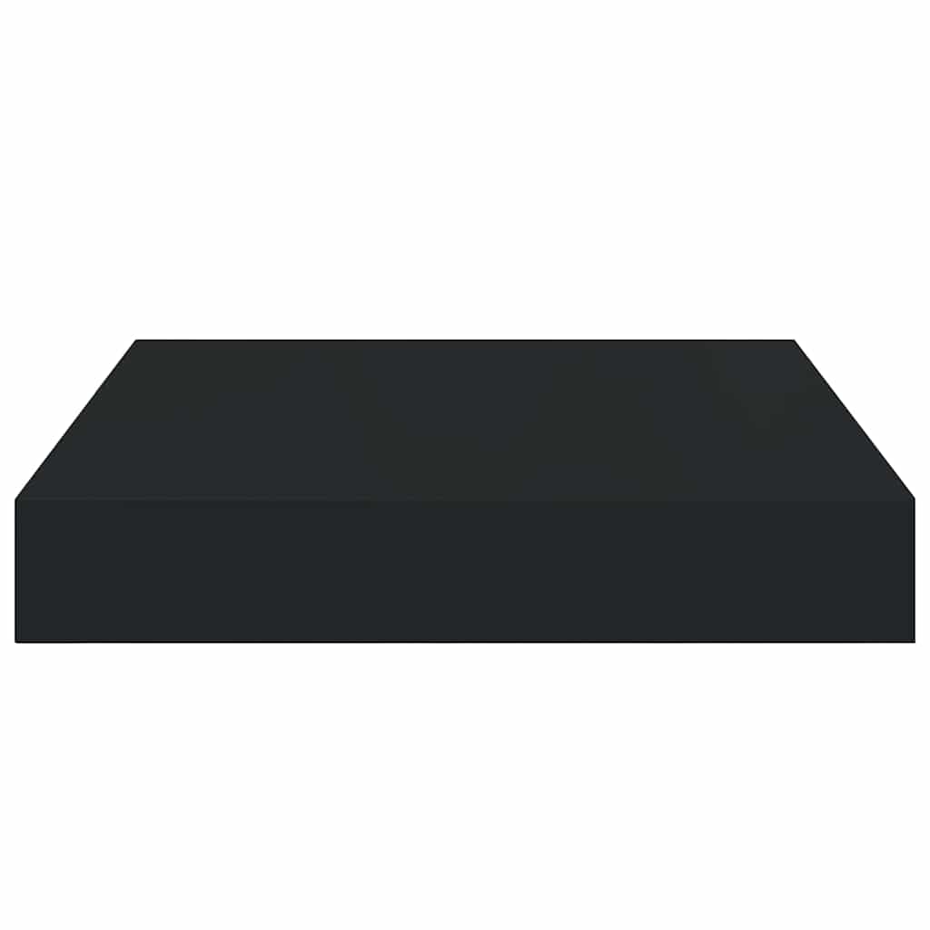 Schweberegale 2 Stk. Schwarz 23x23,5x3,8 cm MDF