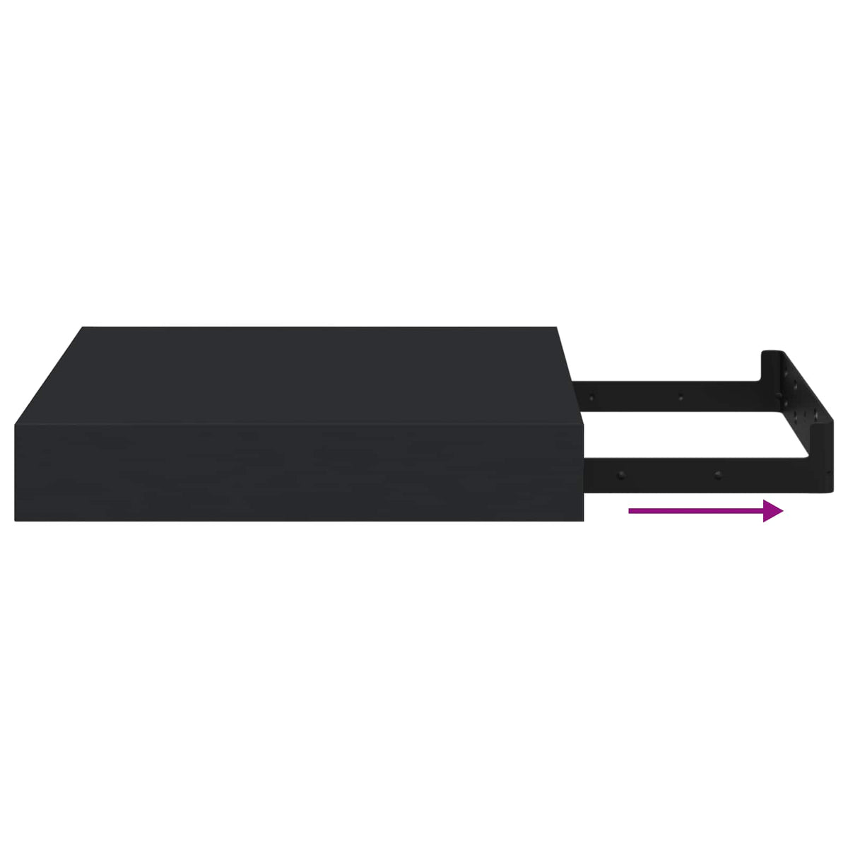 Schweberegale 2 Stk. Schwarz 23x23,5x3,8 cm MDF