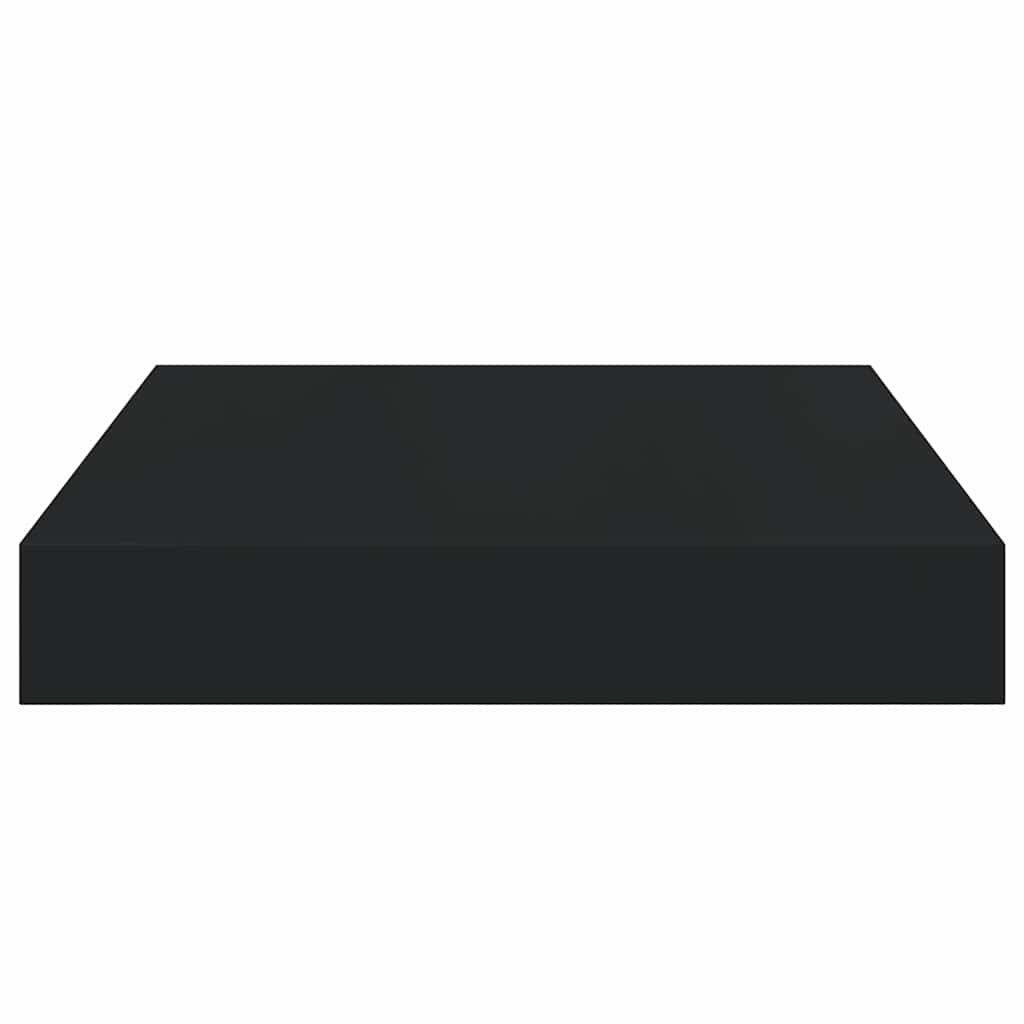 Schwebende Wandregale 4 Stk. Schwarz 23x23,5x3,8cm MDF