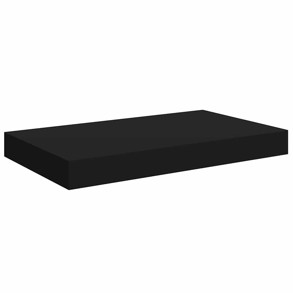 Schwebendes Wandregal Schwarz 40x23,5x3,8 cm MDF