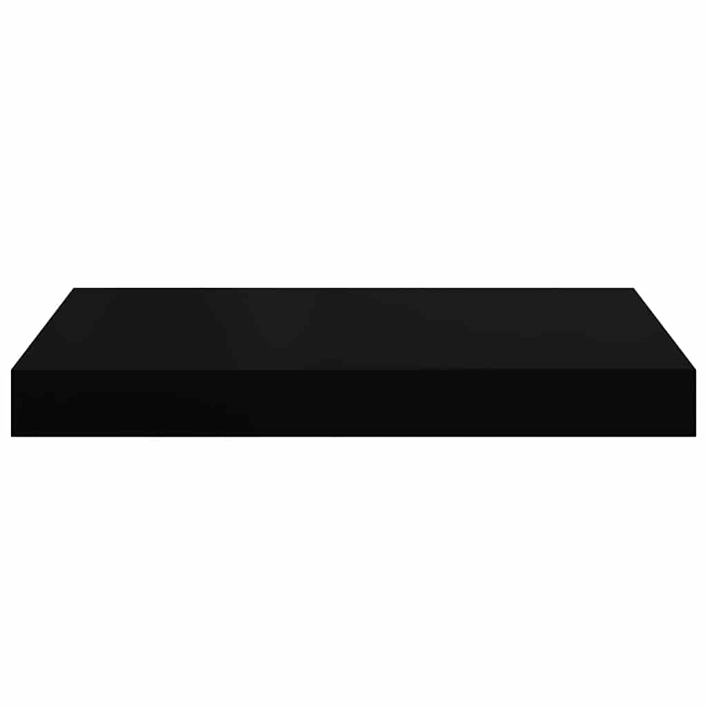 Schweberegale 2 Stk. Schwarz 40x23x3,8 cm MDF