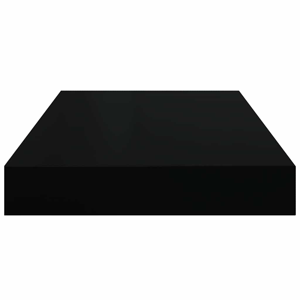 Schweberegale 2 Stk. Schwarz 40x23,5x3,8 cm MDF