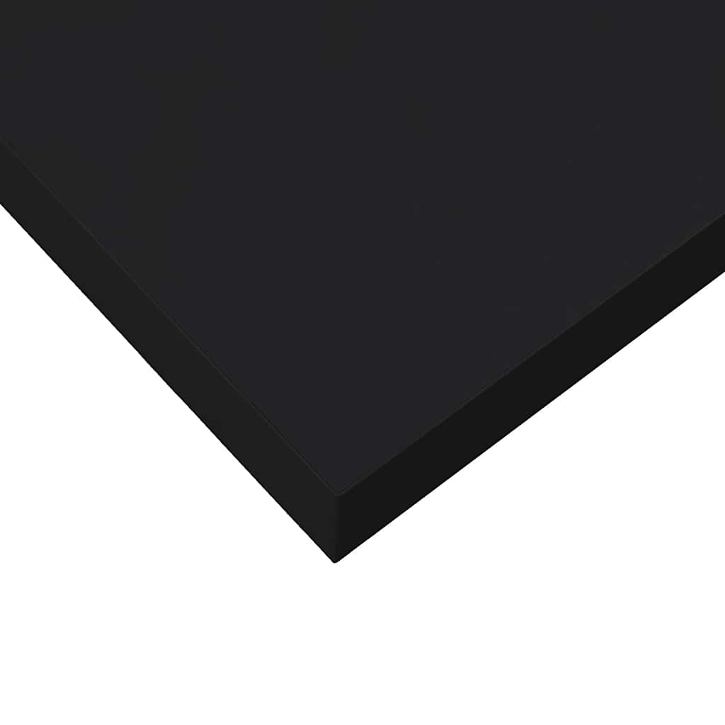 Schweberegale 2 Stk. Schwarz 50x23x3,8 cm MDF