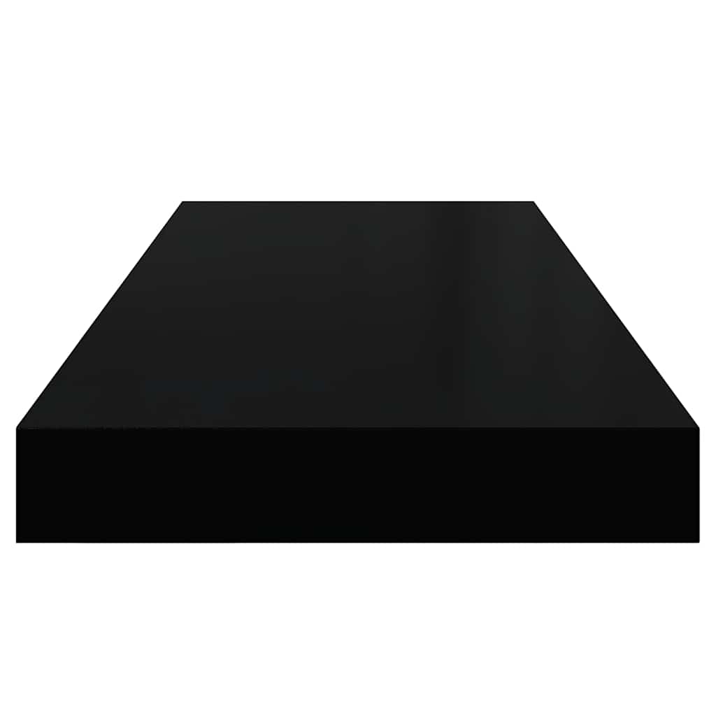 Schwebendes Wandregal Schwarz 60x23,5x3,8 cm MDF