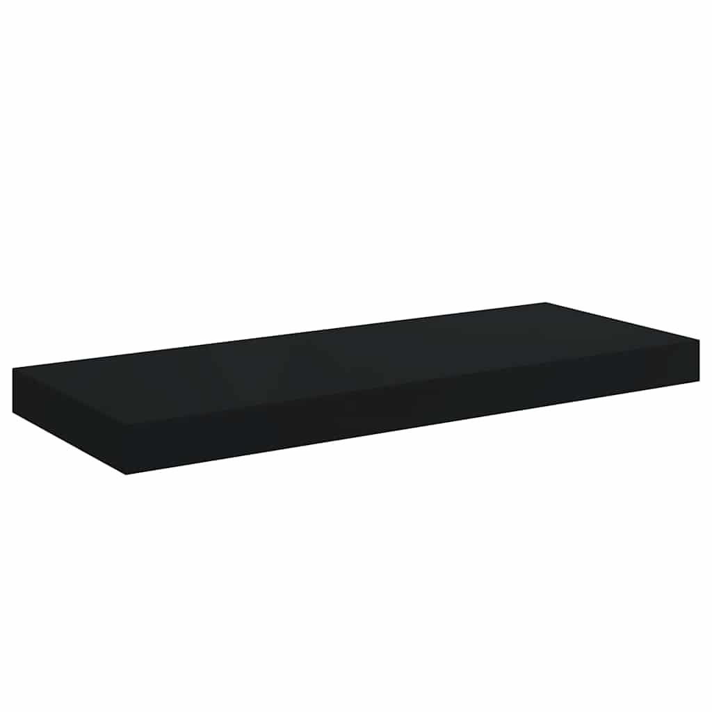 Schweberegale 4 Stk. Schwarz 60x23,5x3,8cm MDF