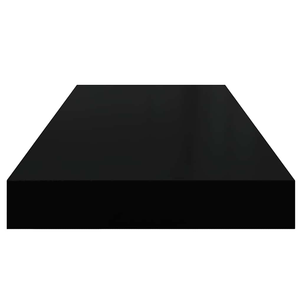 Schweberegale 4 Stk. Schwarz 60x23,5x3,8cm MDF