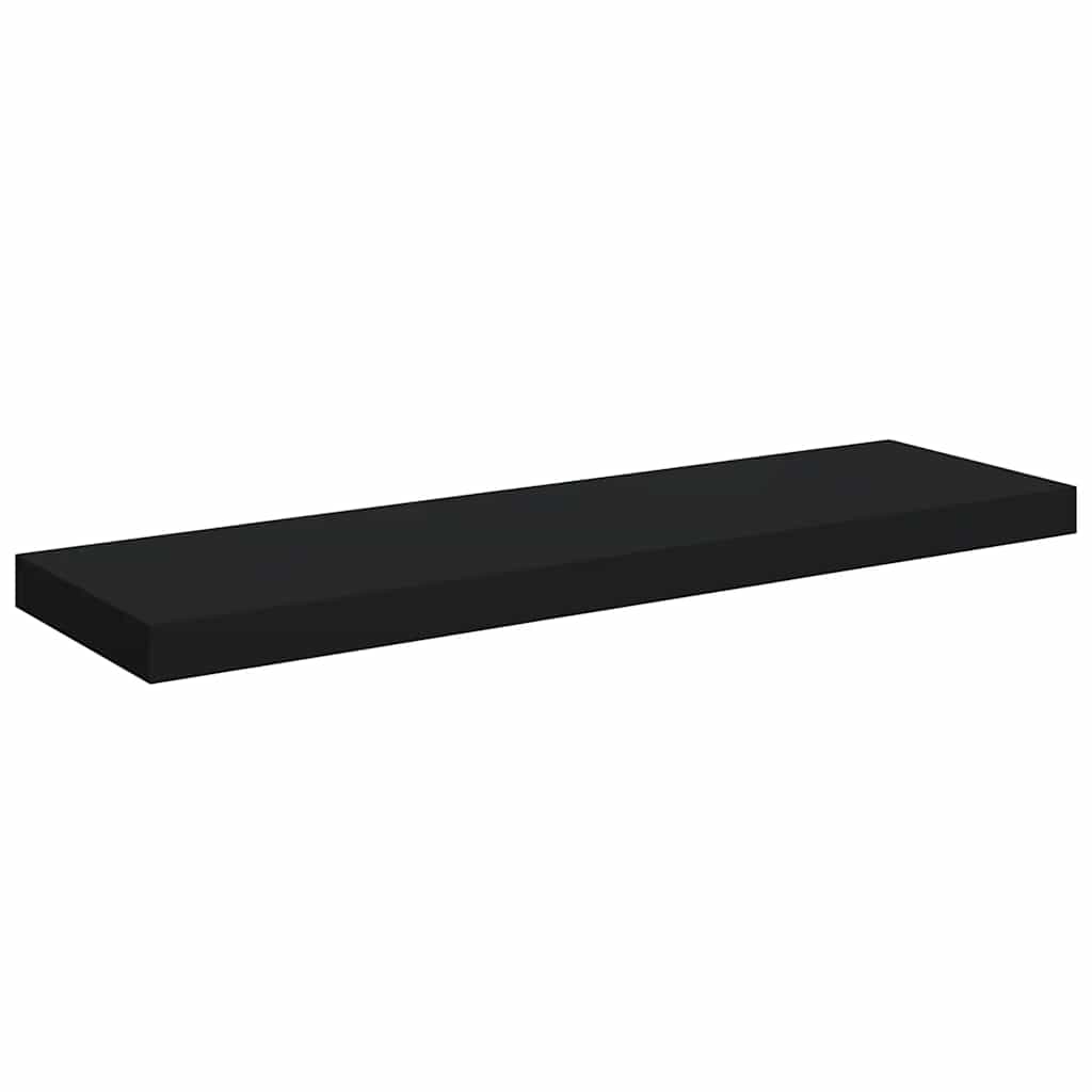 Schweberegal Schwarz 80x23,5x3,8 cm MDF