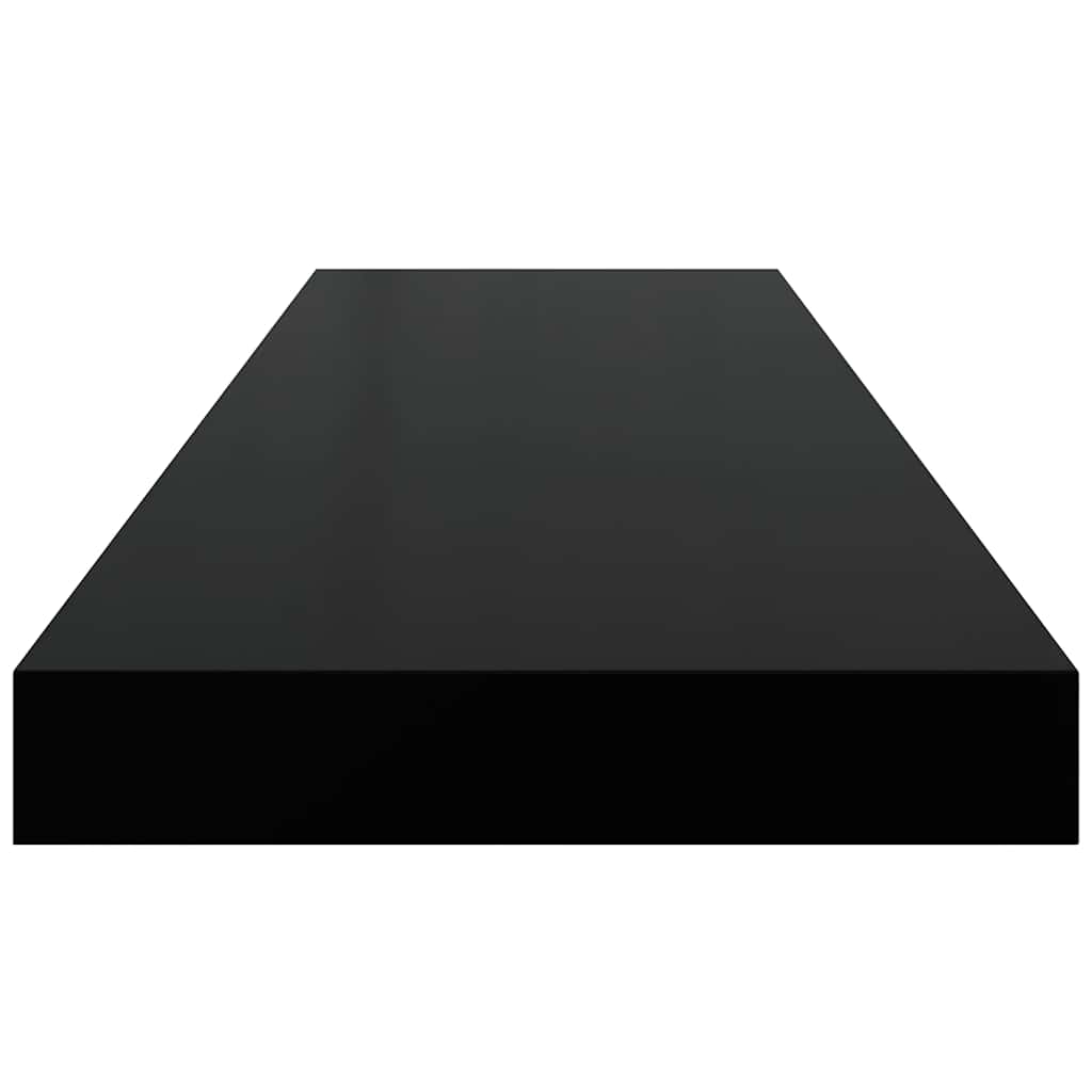 Schweberegal Schwarz 80x23,5x3,8 cm MDF