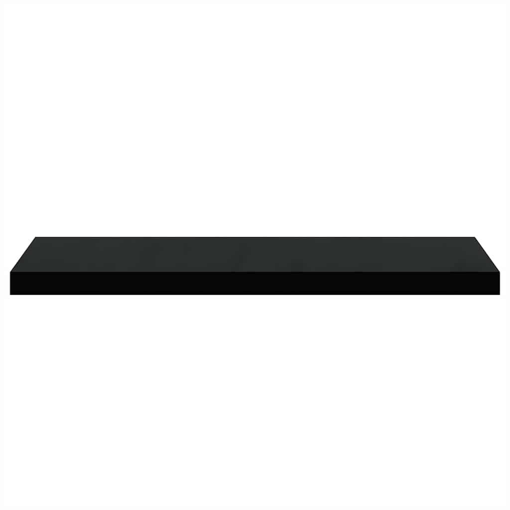 Schweberegale 4 Stk. Schwarz 80x23,5x3,8 cm MDF