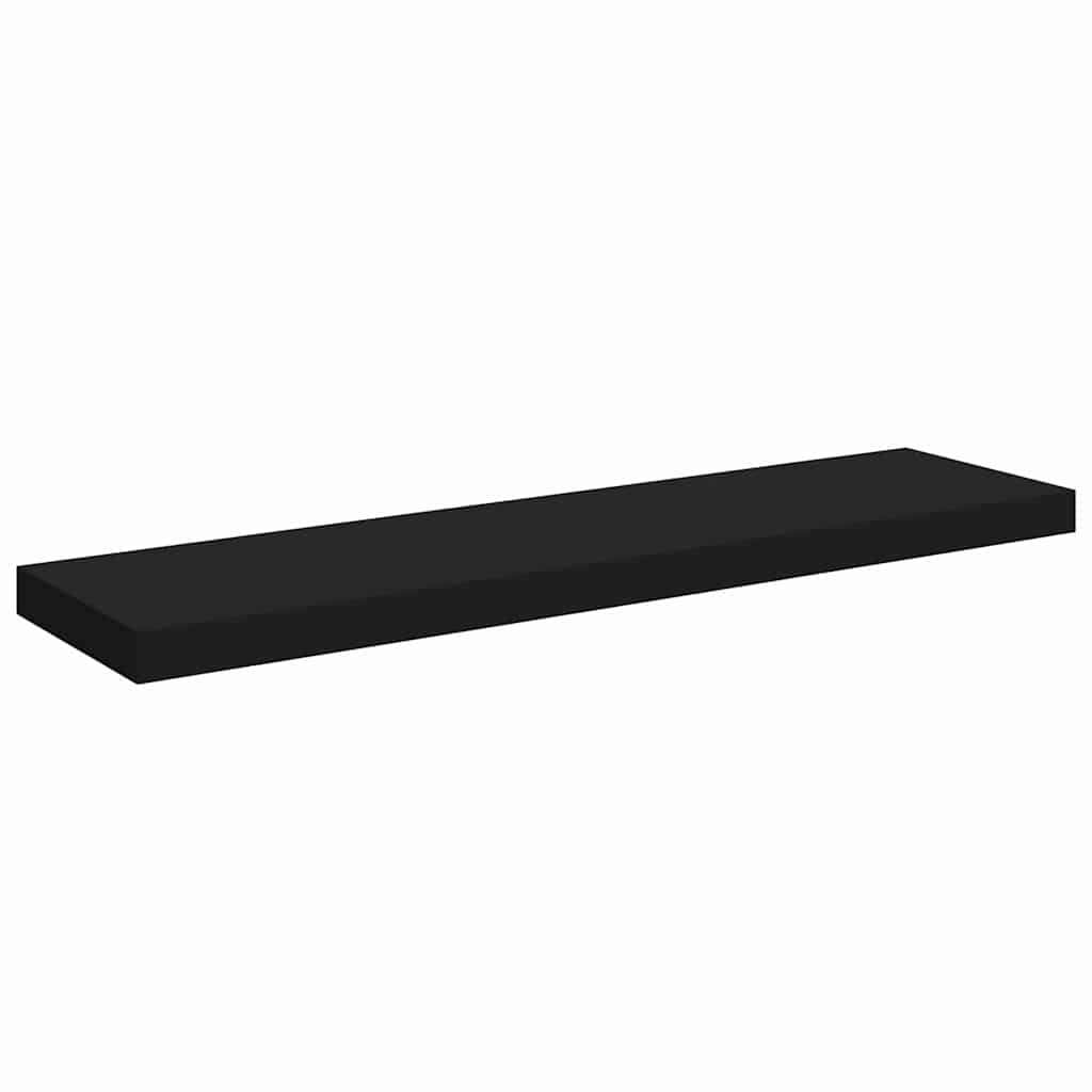 Schweberegale 4 Stk. Schwarz 90x23,5x3,8 cm MDF