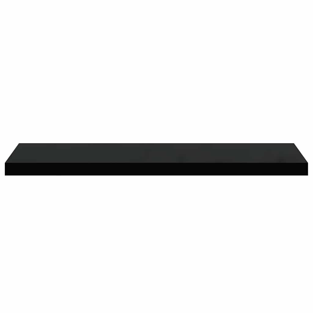 Schweberegale 4 Stk. Schwarz 90x23,5x3,8 cm MDF