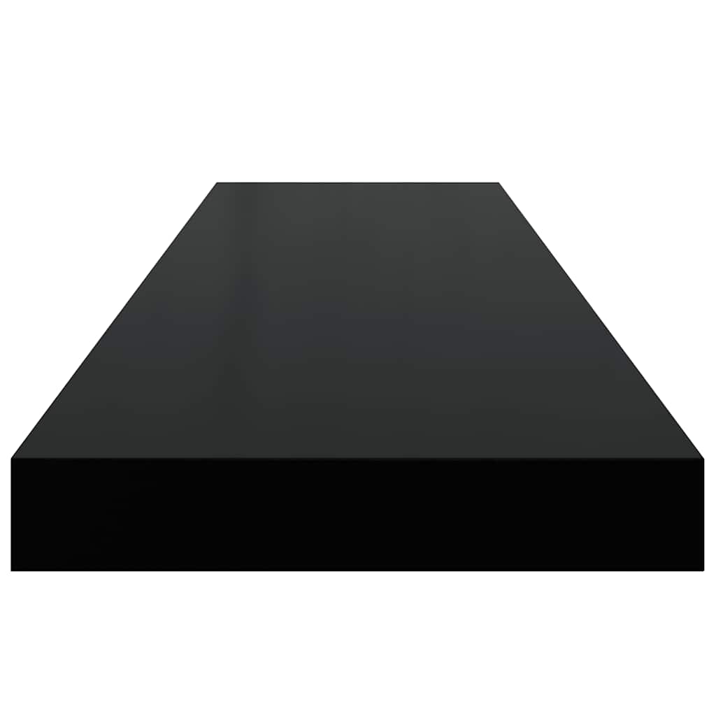 Schweberegale 4 Stk. Schwarz 90x23,5x3,8 cm MDF