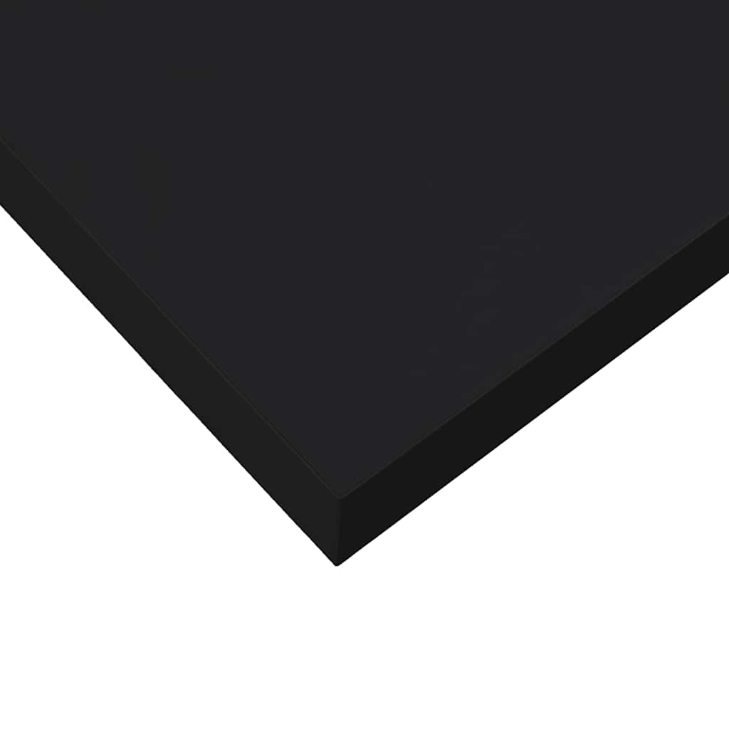 Schweberegale 2 Stk. Schwarz 120x23,5x3,8 cm MDF