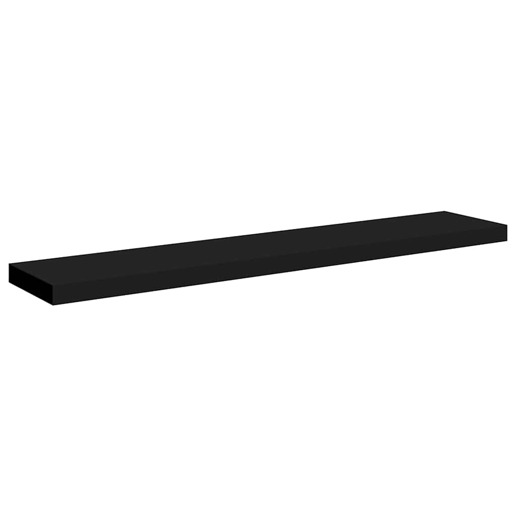 Schweberegale 2 Stk. Schwarz 120x23,5x3,8 cm MDF