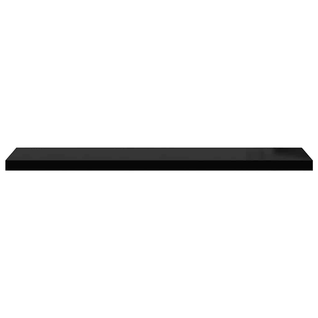 Schweberegale 2 Stk. Schwarz 120x23,5x3,8 cm MDF