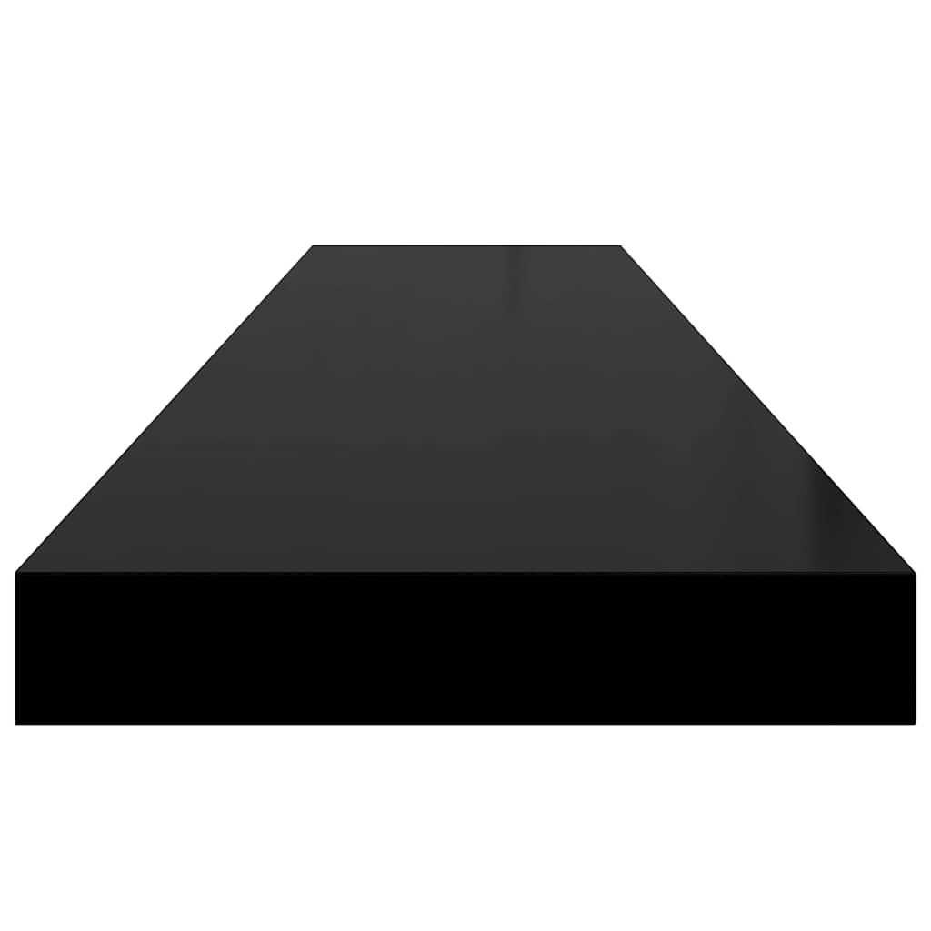 Schweberegale 2 Stk. Schwarz 120x23,5x3,8 cm MDF