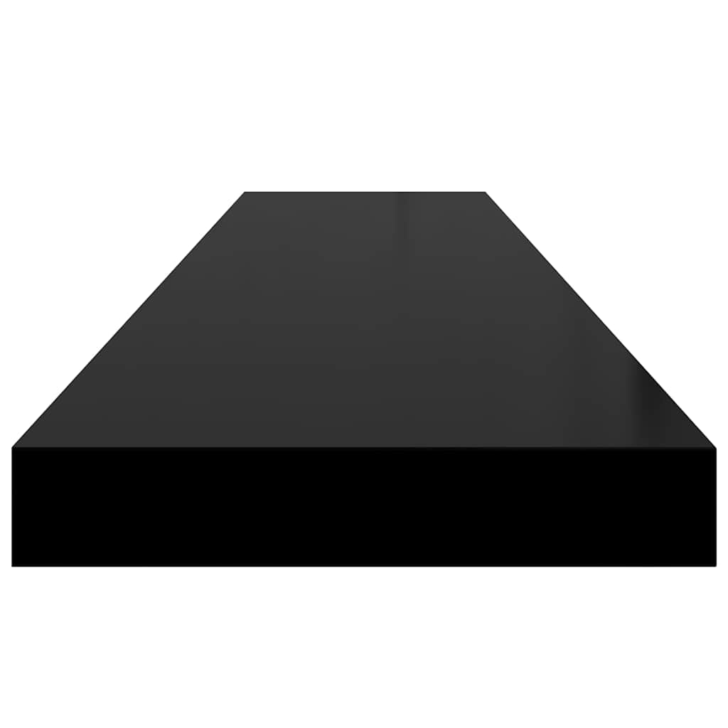 Schweberegale 4 Stk. Schwarz 120x23,5x3,8 cm MDF