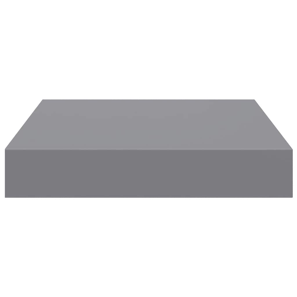 Schweberegale 4 Stk. Grau 23x23,5x3,8 cm MDF