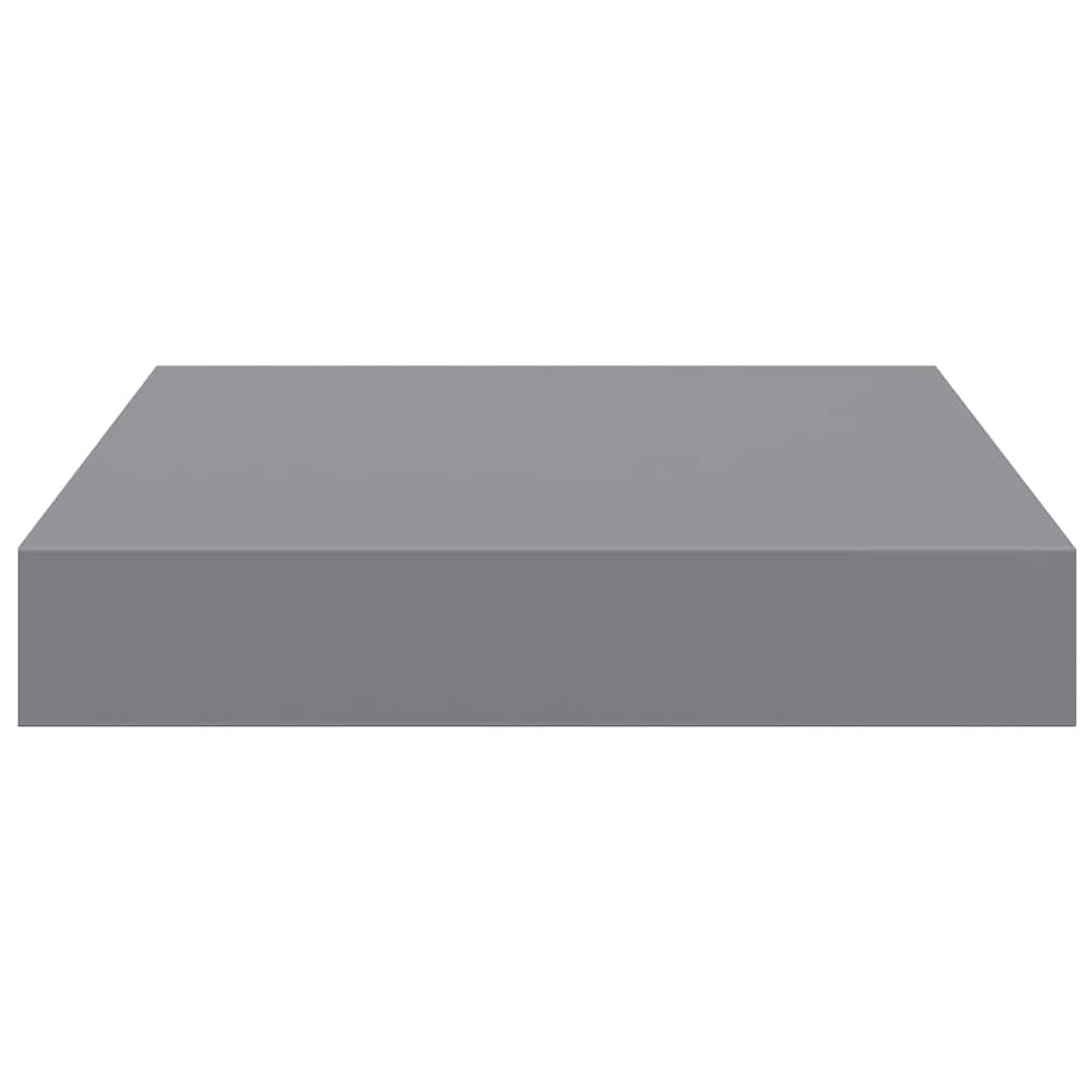 Schweberegale 4 Stk. Grau 23x23,5x3,8 cm MDF