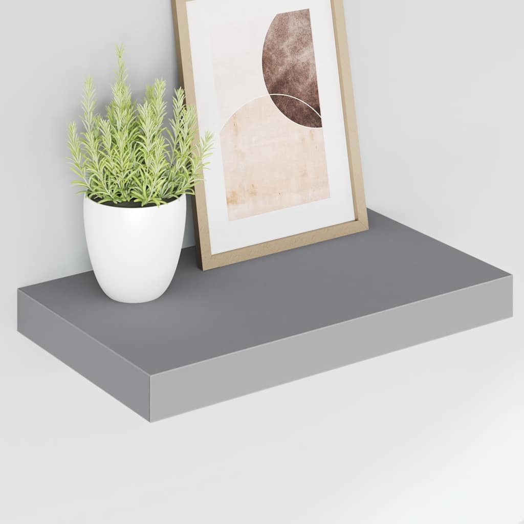 Schweberegal Grau 40x23x3,8 cm MDF
