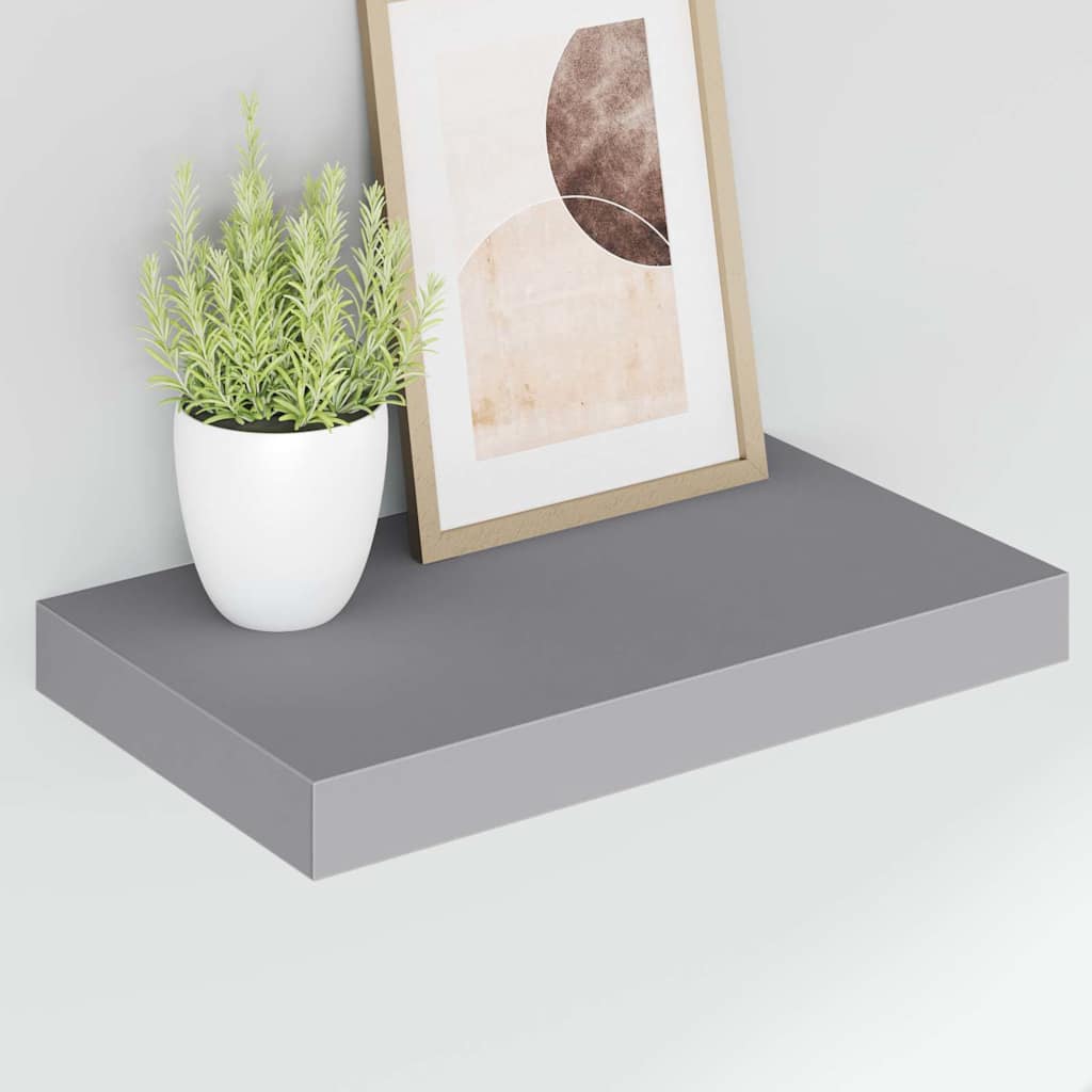 Schweberegal Grau 40x23,5x3,8 cm MDF