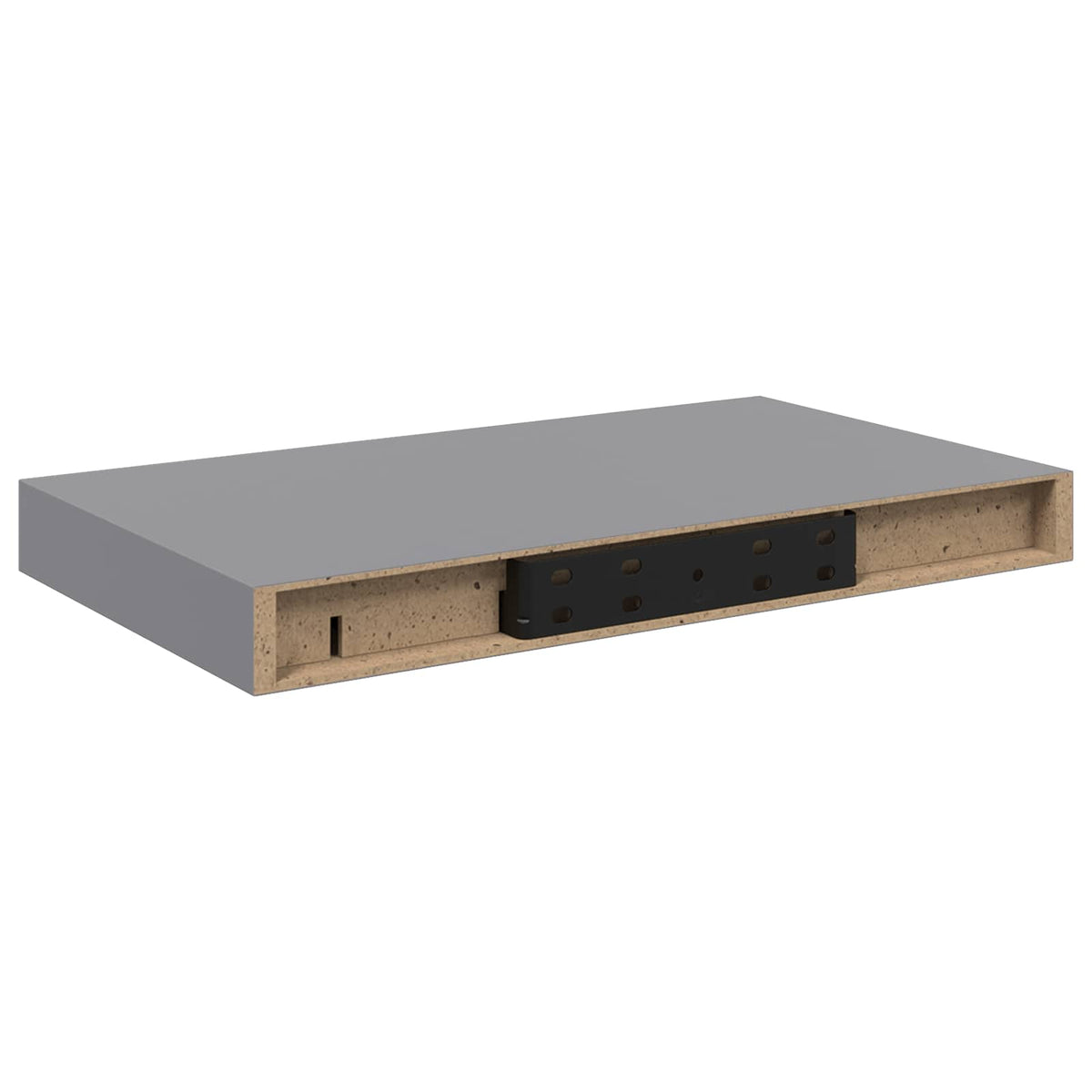 Schwebende Wandregale 4 Stk. Grau 40x23,5x3,8cm MDF