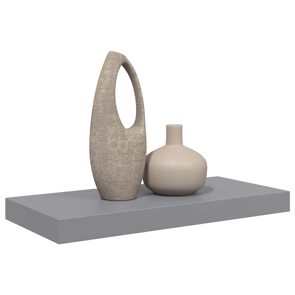 Schweberegal Grau 50x23x3,8 cm MDF