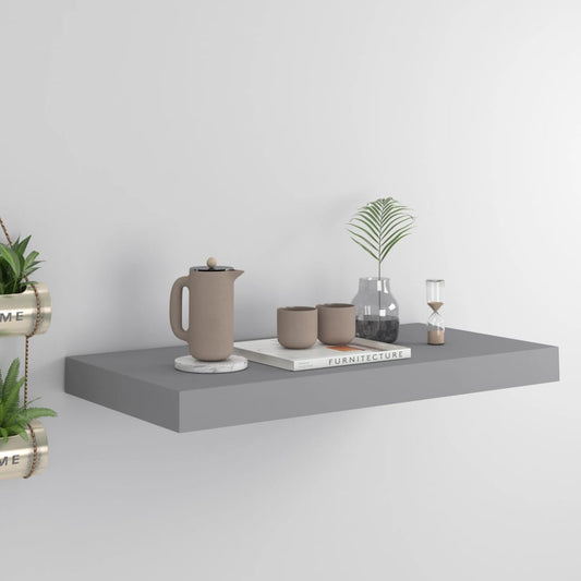 Étagère flottante grise 50x23x3,8 cm MDF