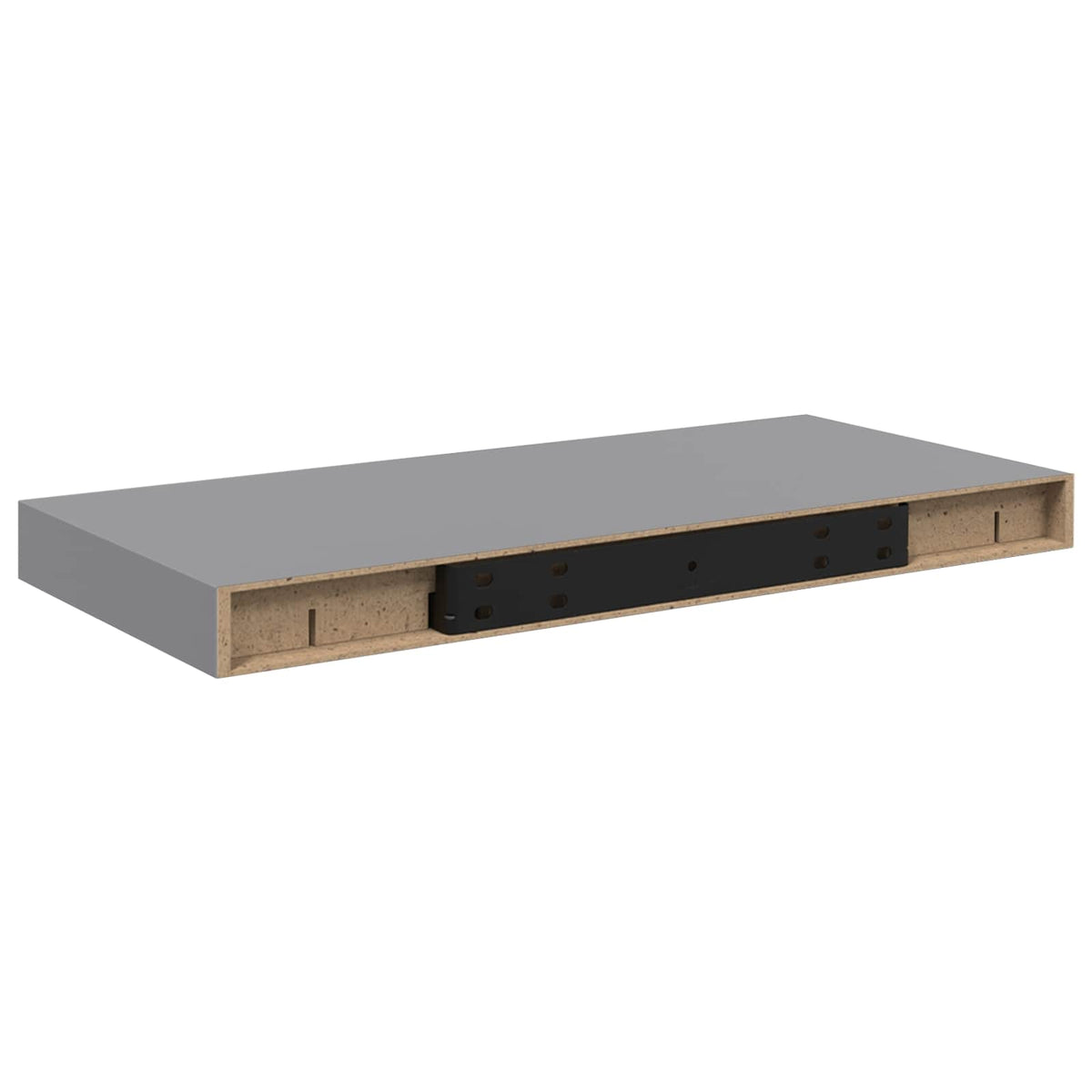Schweberegal Grau 50x23,5x3,8 cm MDF