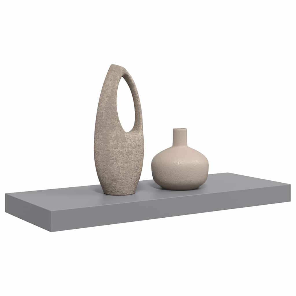 Schweberegal Grau 60x23,5x3,8 cm MDF