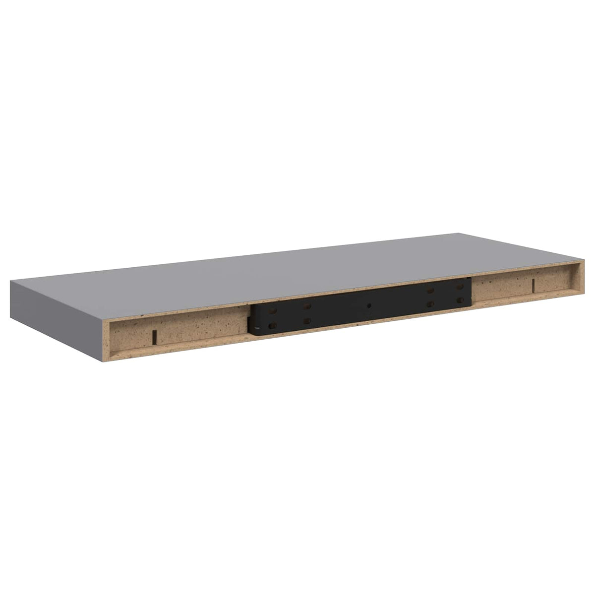 Schweberegal Grau 60x23,5x3,8 cm MDF