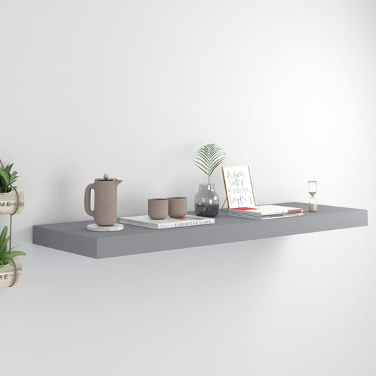 Étagère flottante grise 80x23,5x3,8 cm MDF